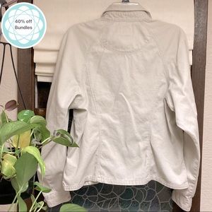 Vintage Dockers tailored,button down,khaki women’s shirt Work/western fabric.